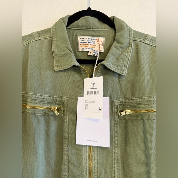 NWT Free People x Sandrine Rose California Embroidered Denim Jumpsuit Size Large - Picture 3 of 4